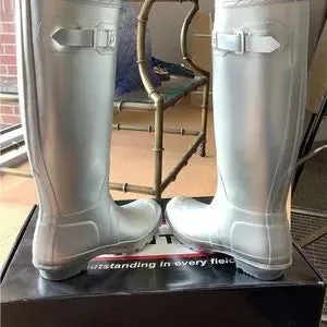 Hunter "Silver Glitter" Rain Boot