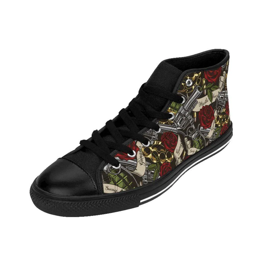 Hustle Hard Men's High-top Sneakers