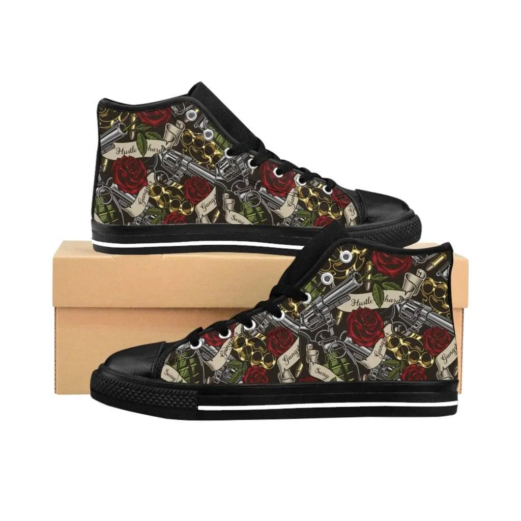 Hustle Hard Men's High-top Sneakers