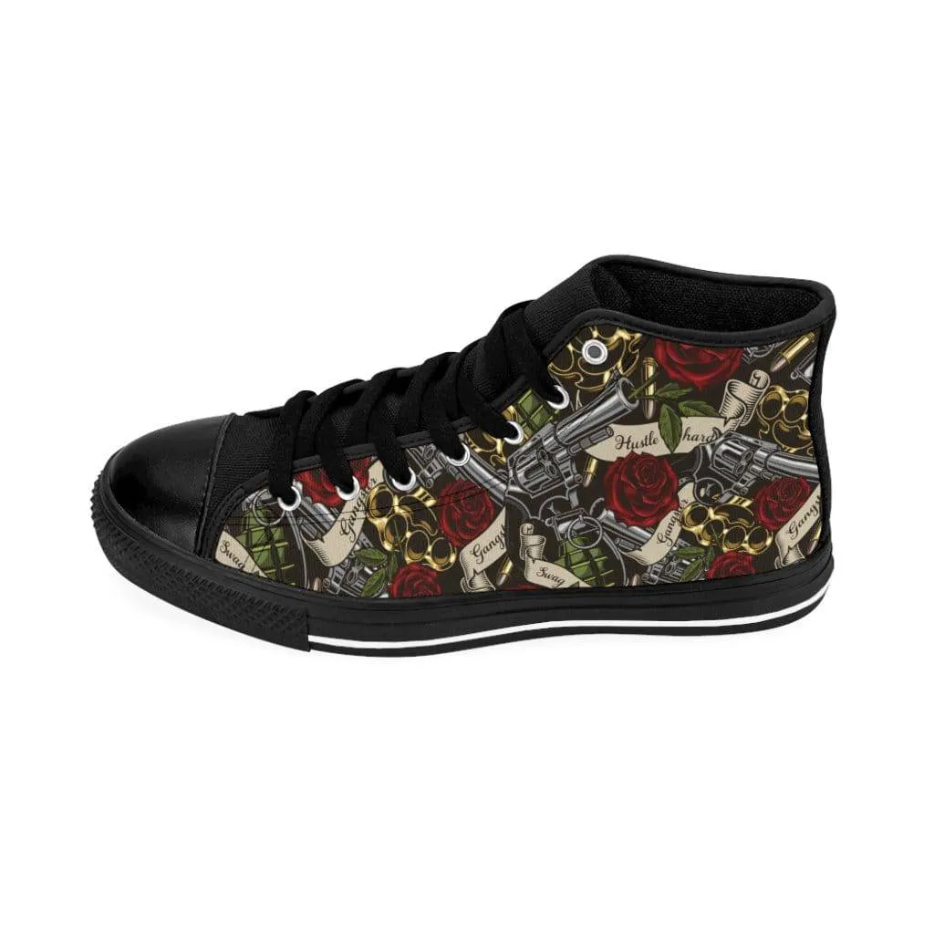 Hustle Hard Men's High-top Sneakers