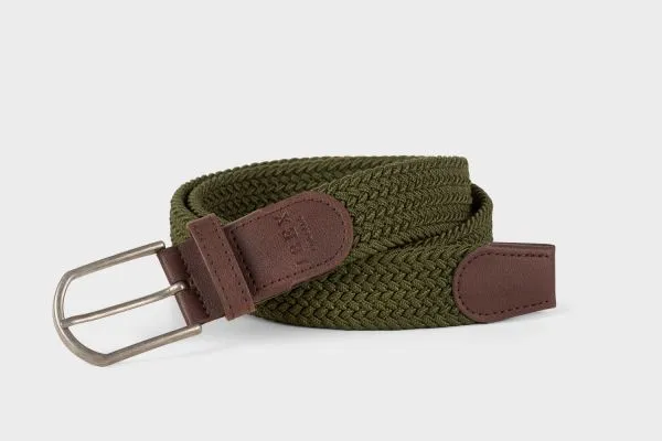 Ibex England Khaki Repreve Stretch Woven Belt - M - 9509-M