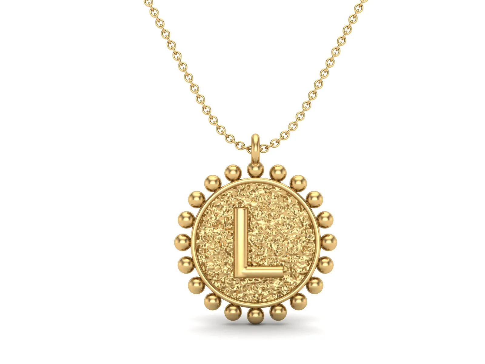 Initial A to Z Personalized Necklace Sterling Silver In Yellow Gold