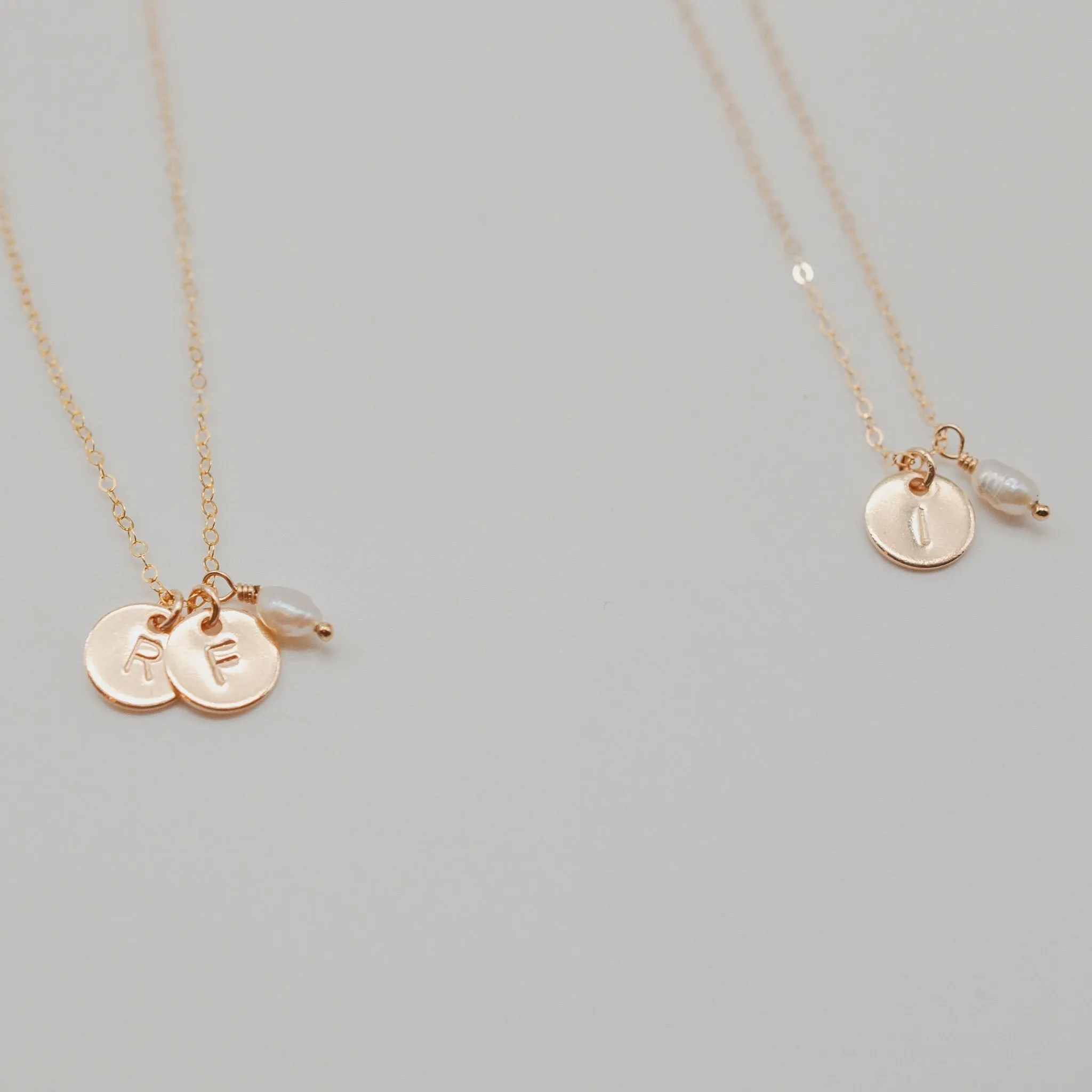 Initial Letter Pendant Stamped Necklace CHARM ONLY