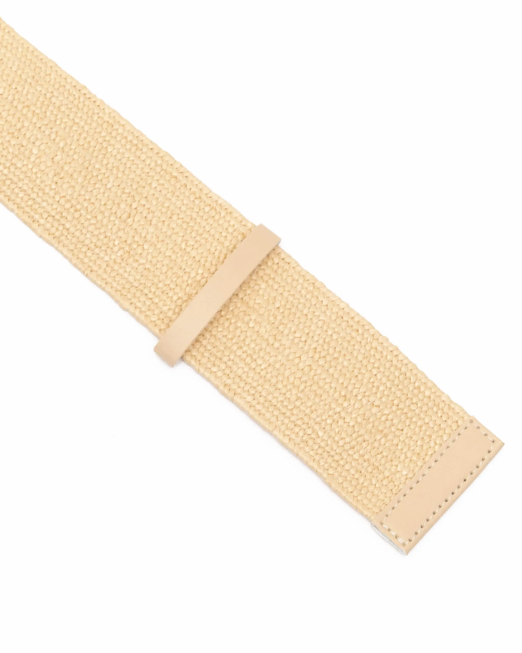 INTERLACED GOLD STATEMENT BUCKLE WOVEN BELT