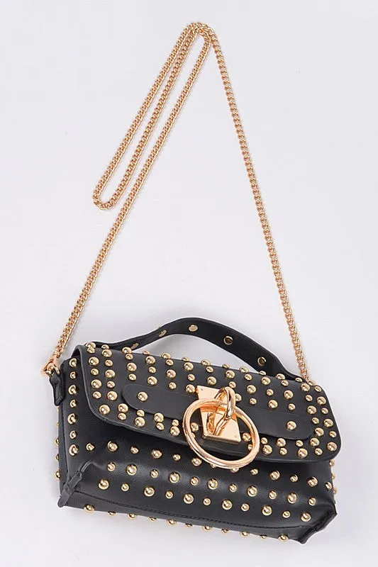 JASMIN STUDDED CLUTCH