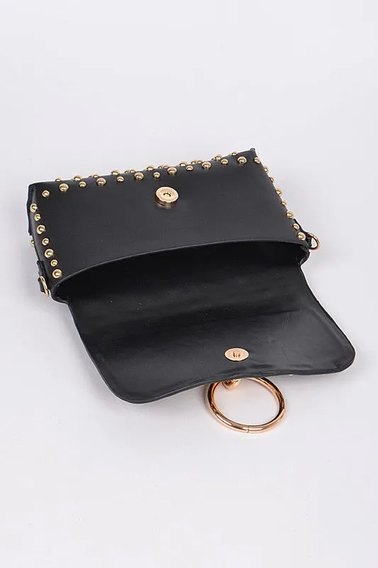 JASMIN STUDDED CLUTCH