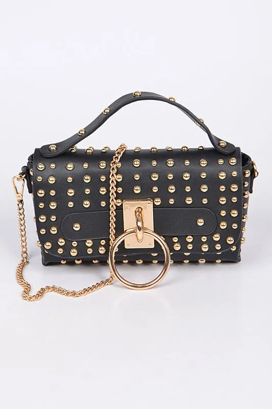 JASMIN STUDDED CLUTCH