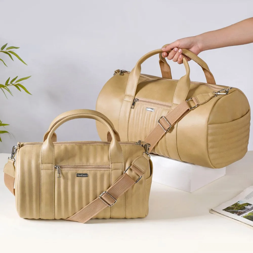 Jet-Setter Duffel Bag Beige Set Of 2