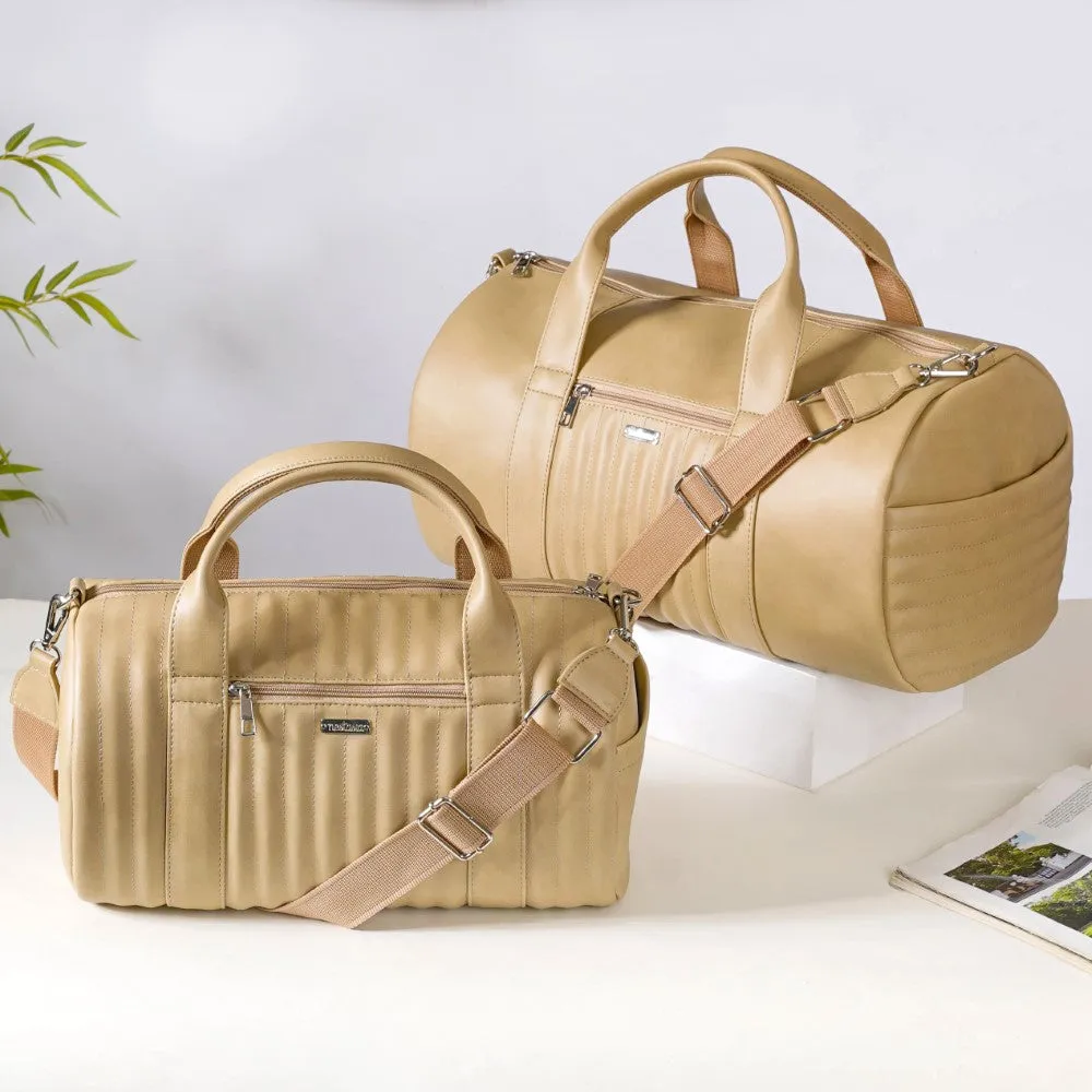 Jet-Setter Duffel Bag Beige Set Of 2