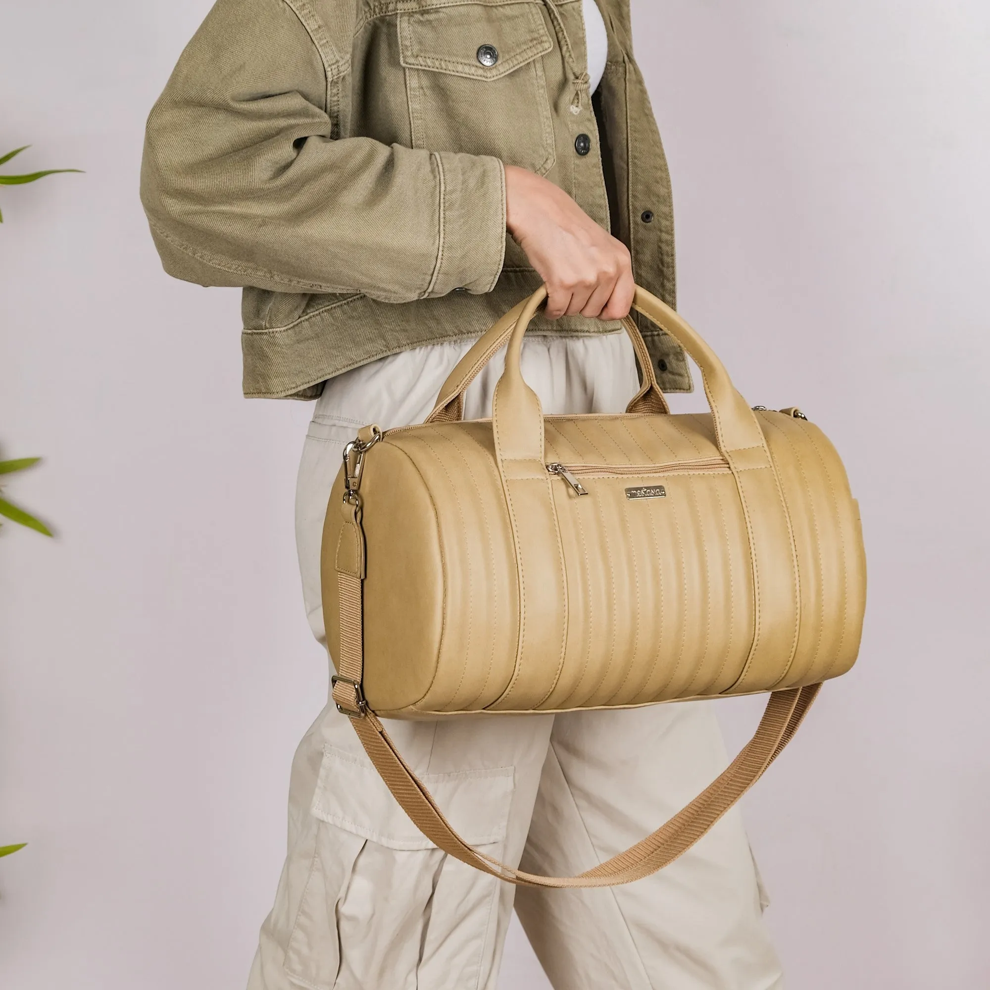 Jet-Setter Duffel Bag Beige Set Of 2