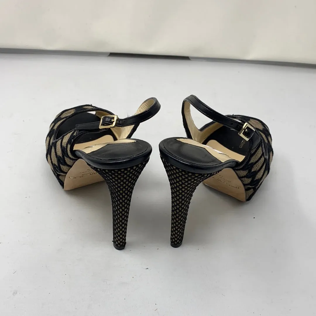 Jimmy Choo Platform Peep Toe Sling Back Heel
