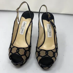 Jimmy Choo Platform Peep Toe Sling Back Heel