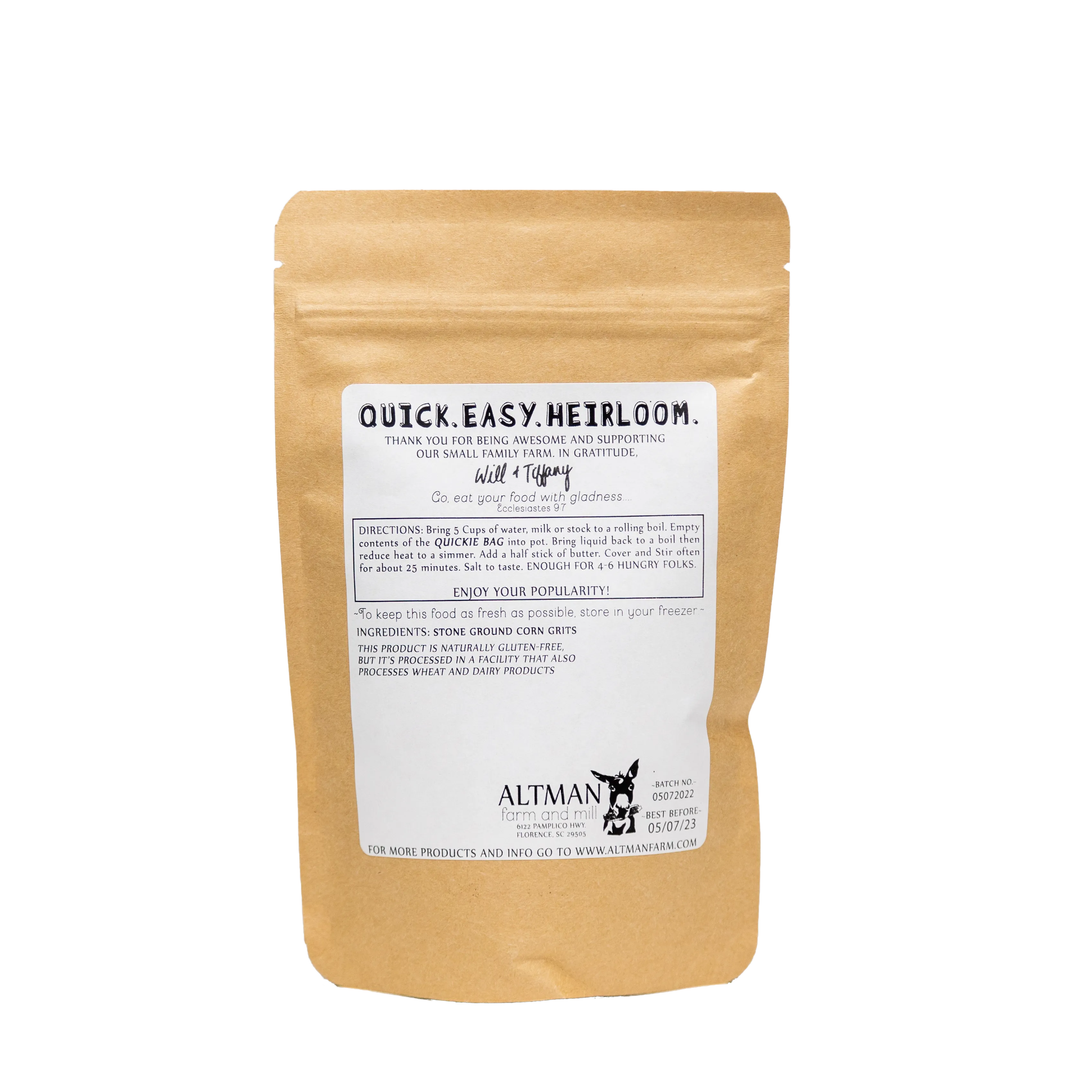 Jimmy Red Stone Ground Grits 6oz.