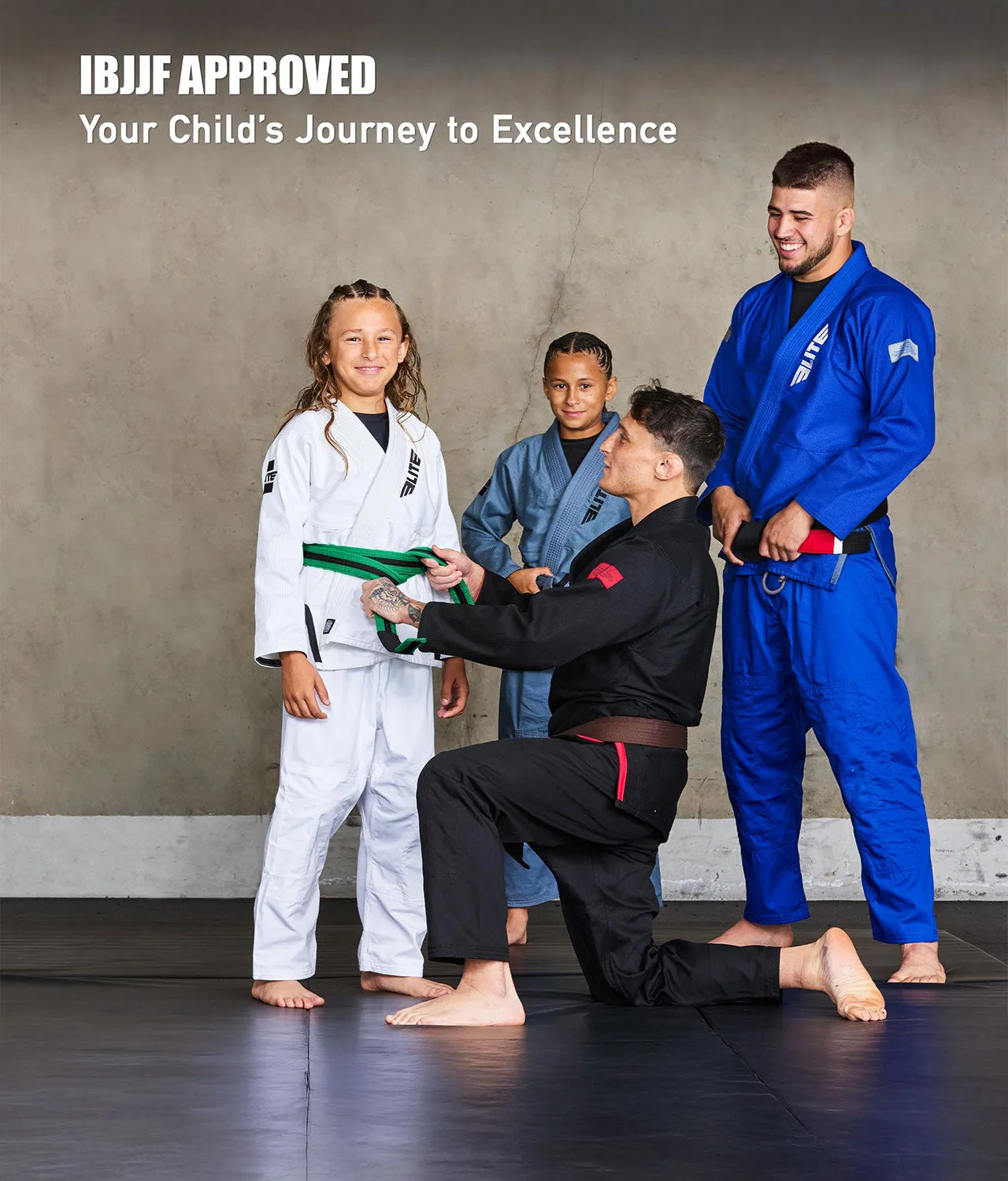 Kids' Brazilian Jiu Jitsu BJJ Green/Black Belt