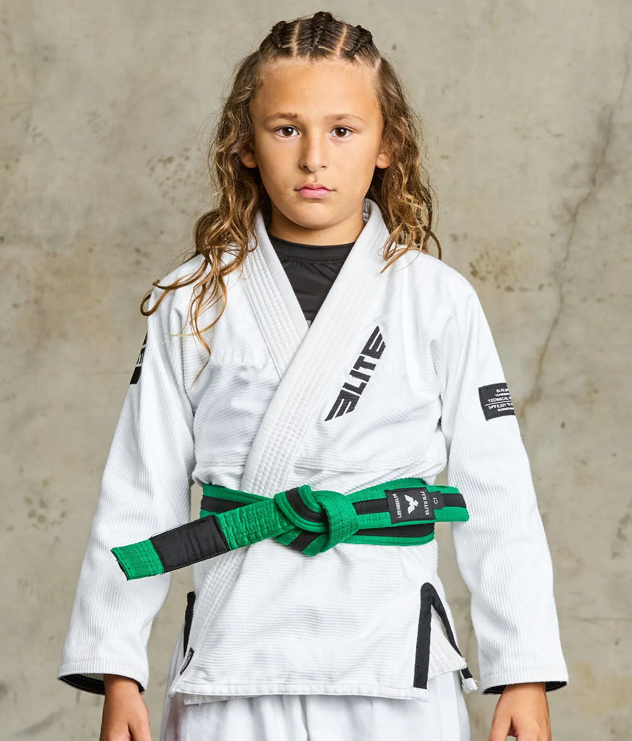 Kids' Brazilian Jiu Jitsu BJJ Green/Black Belt