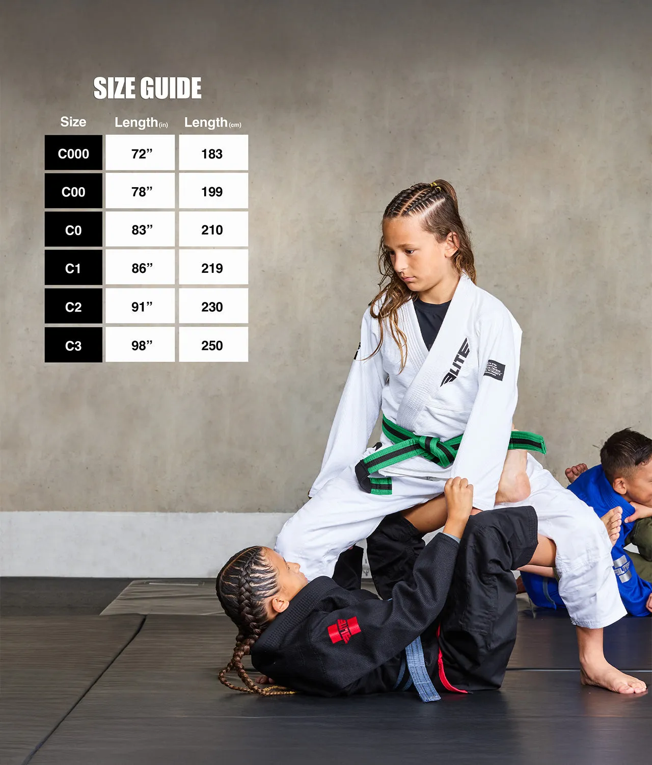 Kids' Brazilian Jiu Jitsu BJJ Green/Black Belt