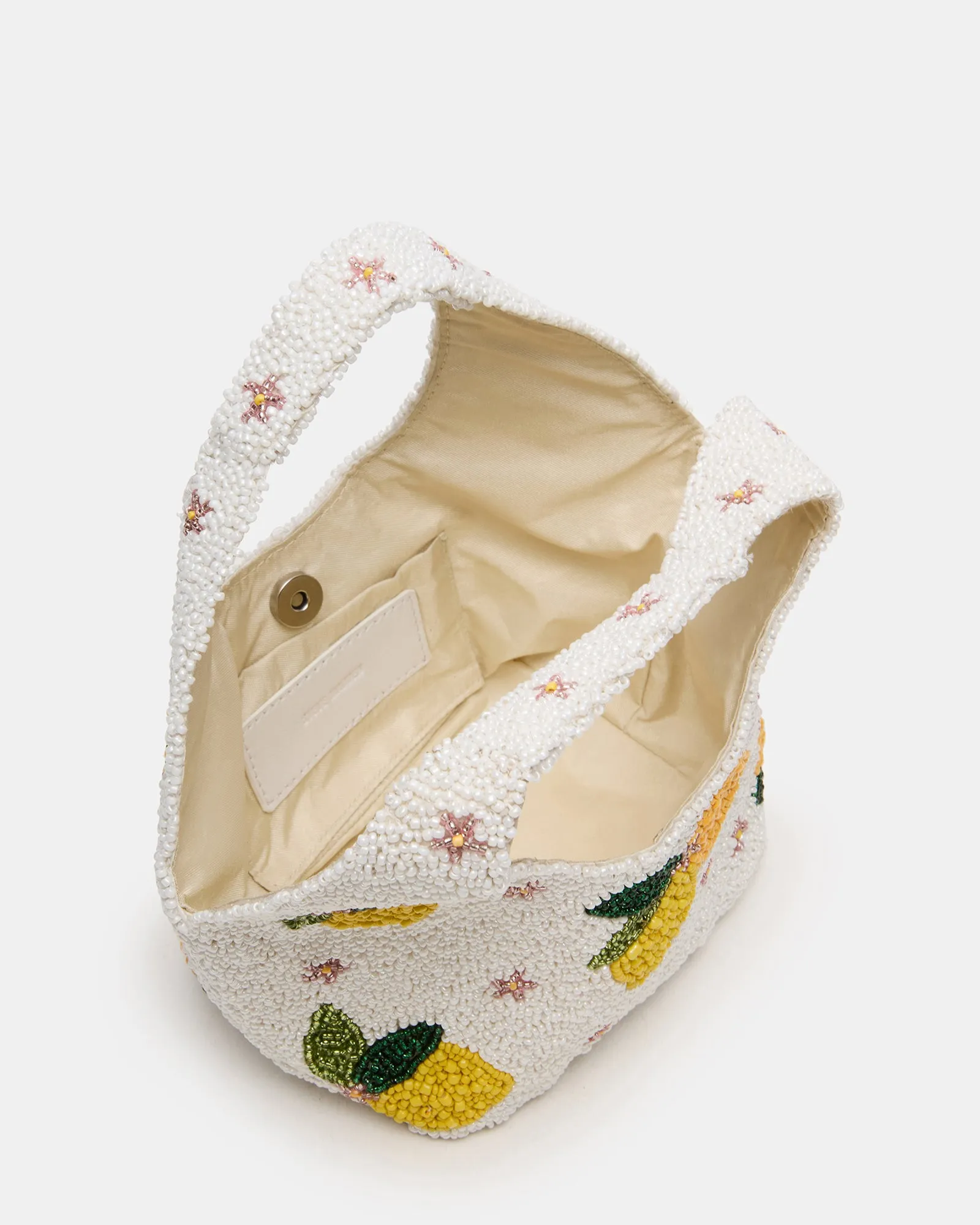 KINSLEY BEADED BAG LEMON