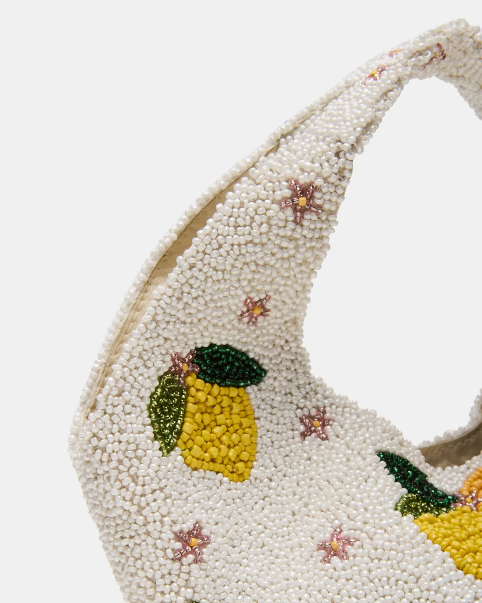 KINSLEY BEADED BAG LEMON