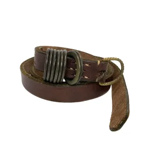 [L] Kapital Leather Brass Ring Belt Brown