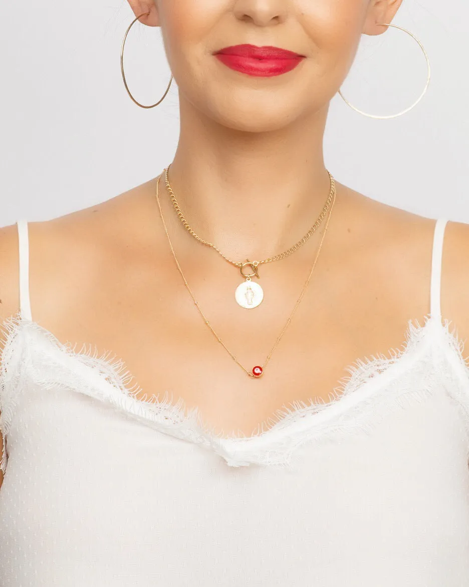 La Virgen Choker, Gold Filled