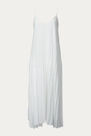 LAMU PLEATED CHIFFON MAXI DRESS
