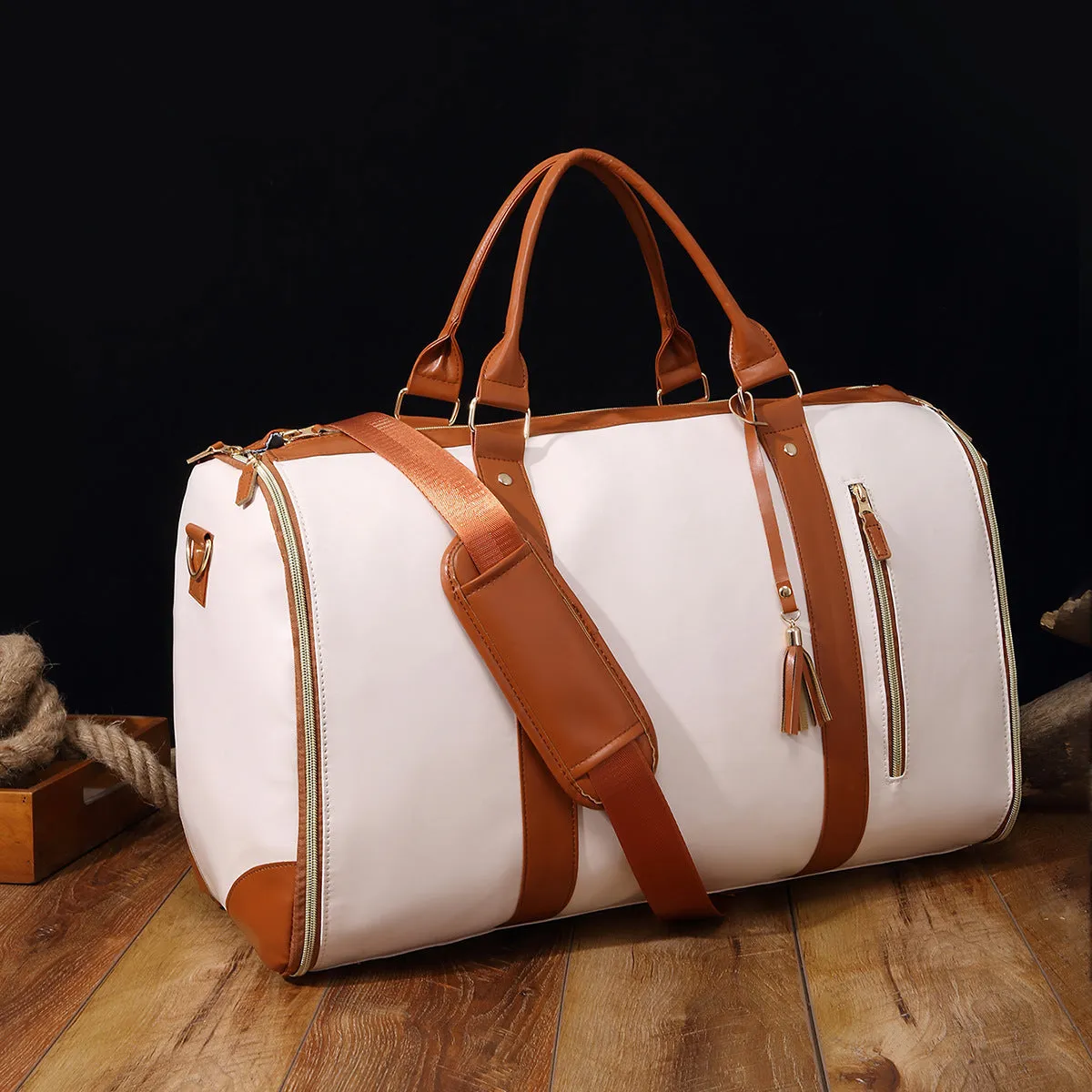 Large Capacity PU Leather Carry-On Bag
