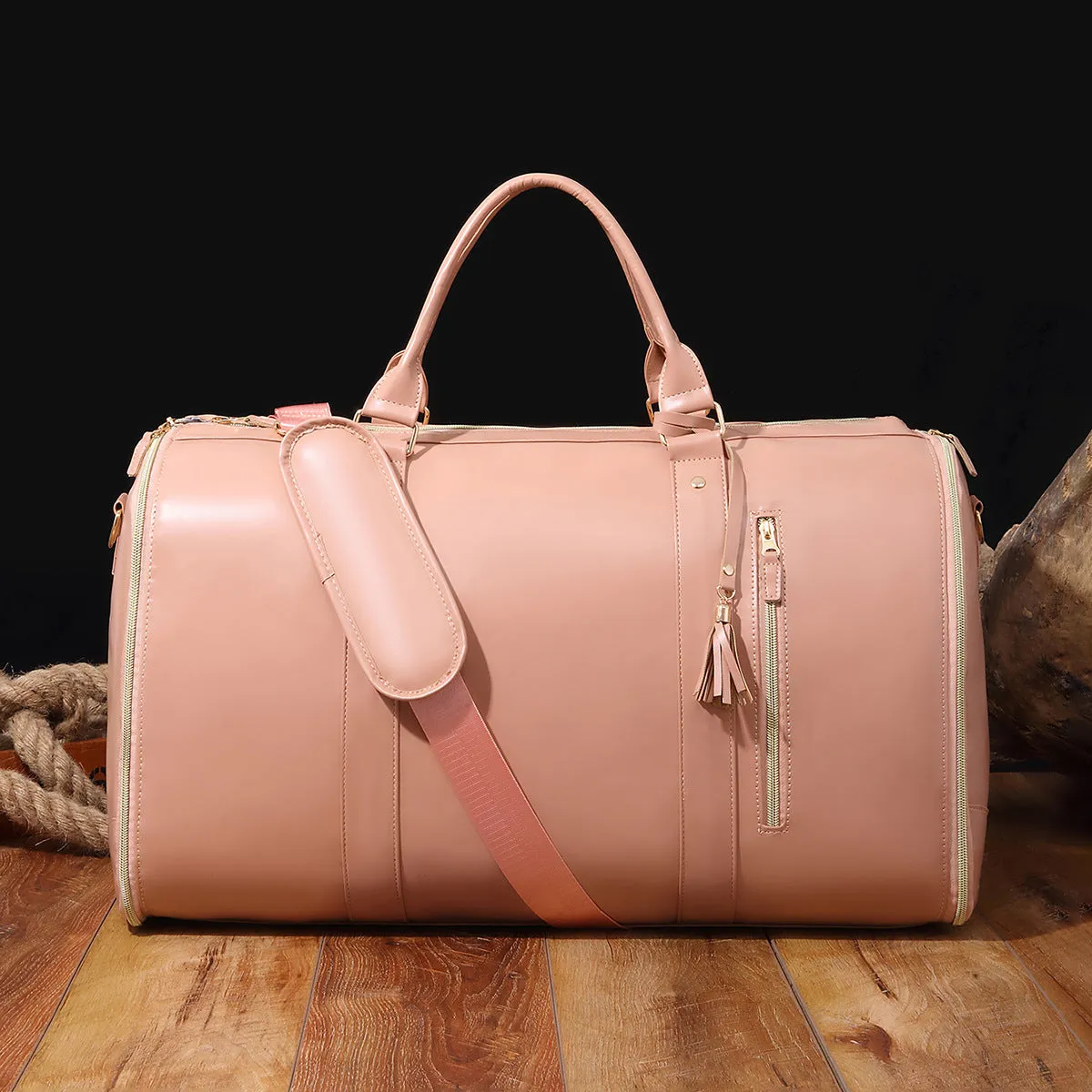 Large Capacity PU Leather Carry-On Bag