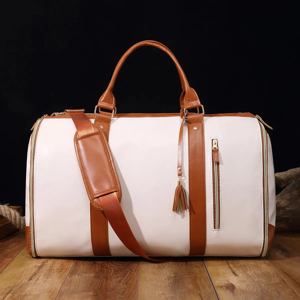 Large Capacity PU Leather Carry-On Bag