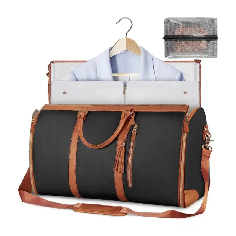 Large Capacity PU Leather Carry-On Bag