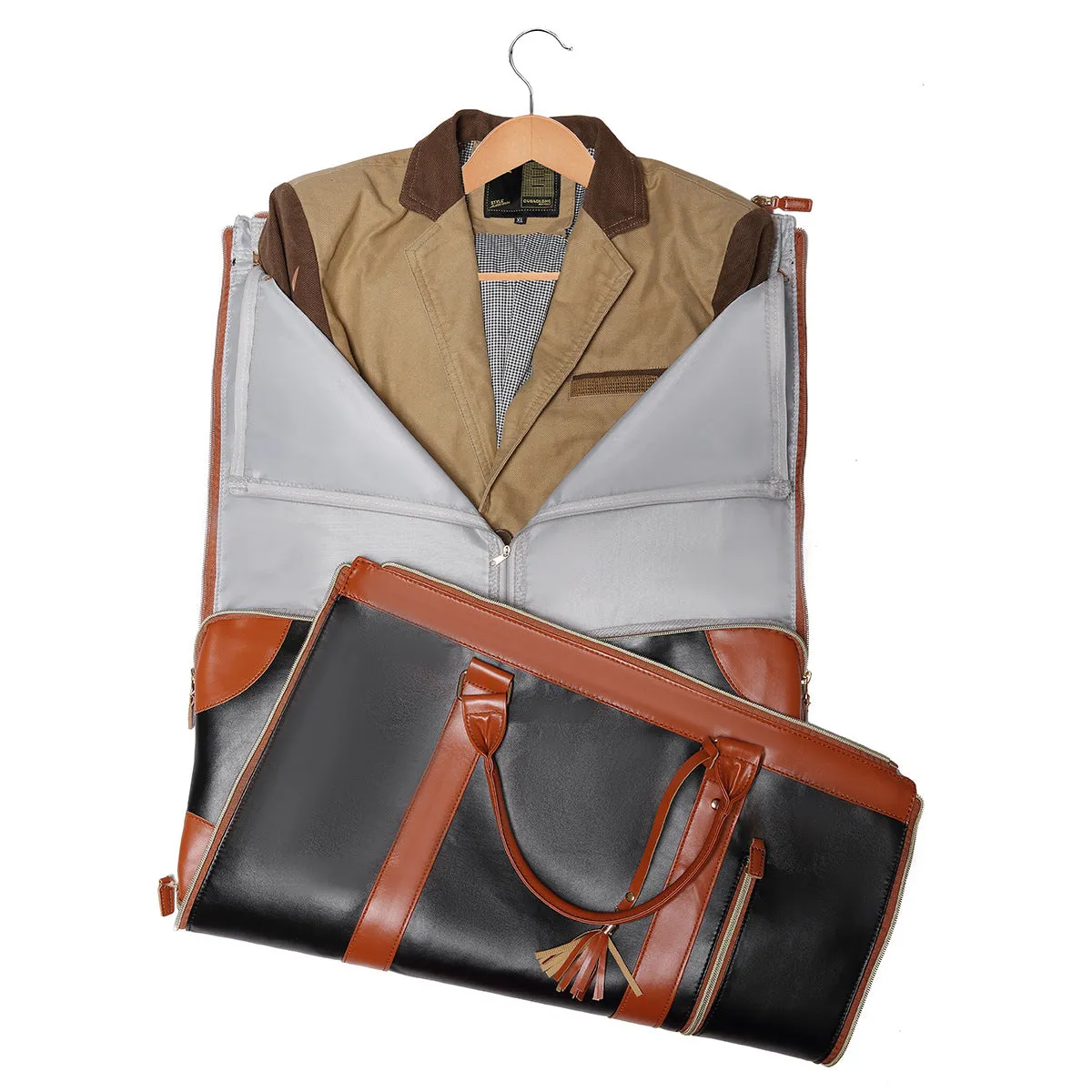Large Capacity PU Leather Carry-On Bag