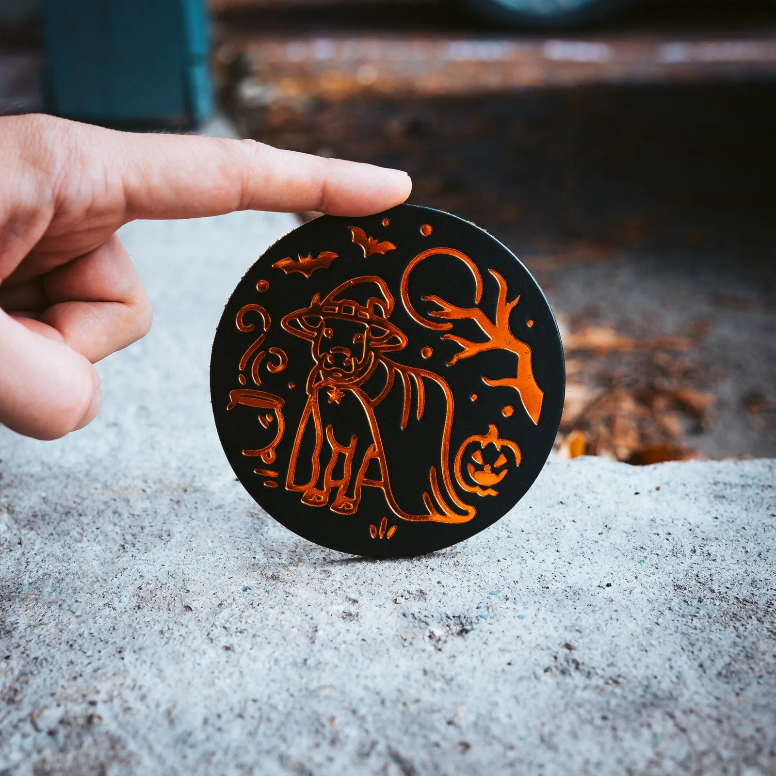 Leather Coasters 4 Pack - Halloween 2024
