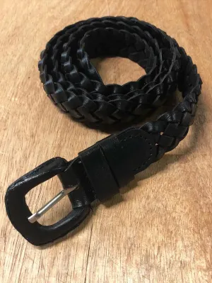 Leather Thin Black Belt