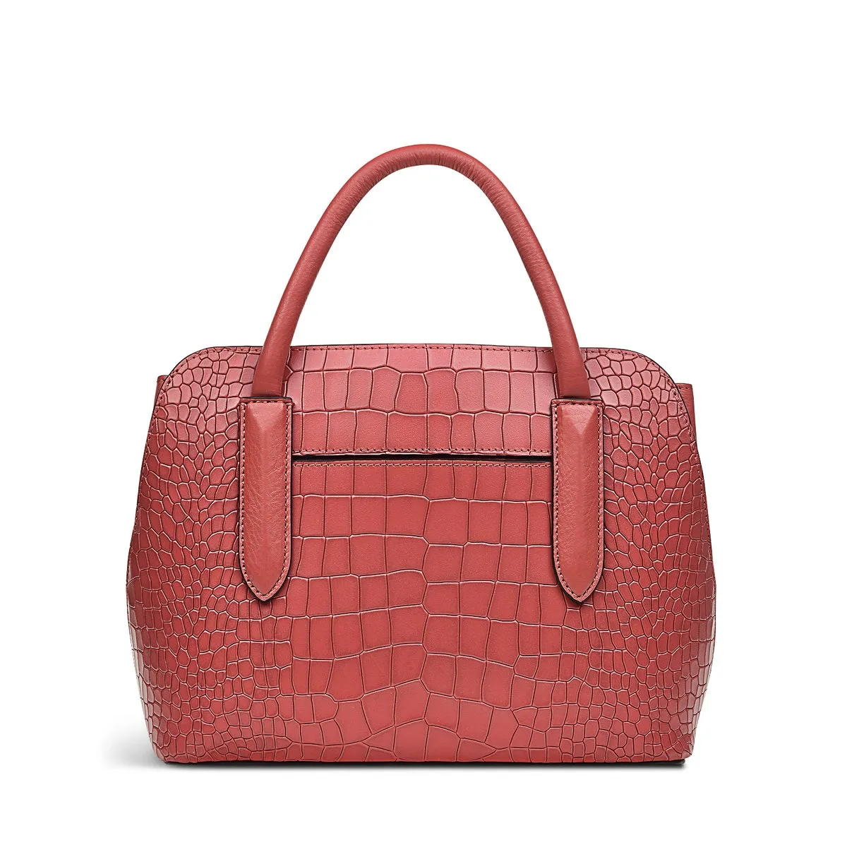 LIVERPOOL STREET 2.0 - FAUX CROC Small Zip-Top Satchel