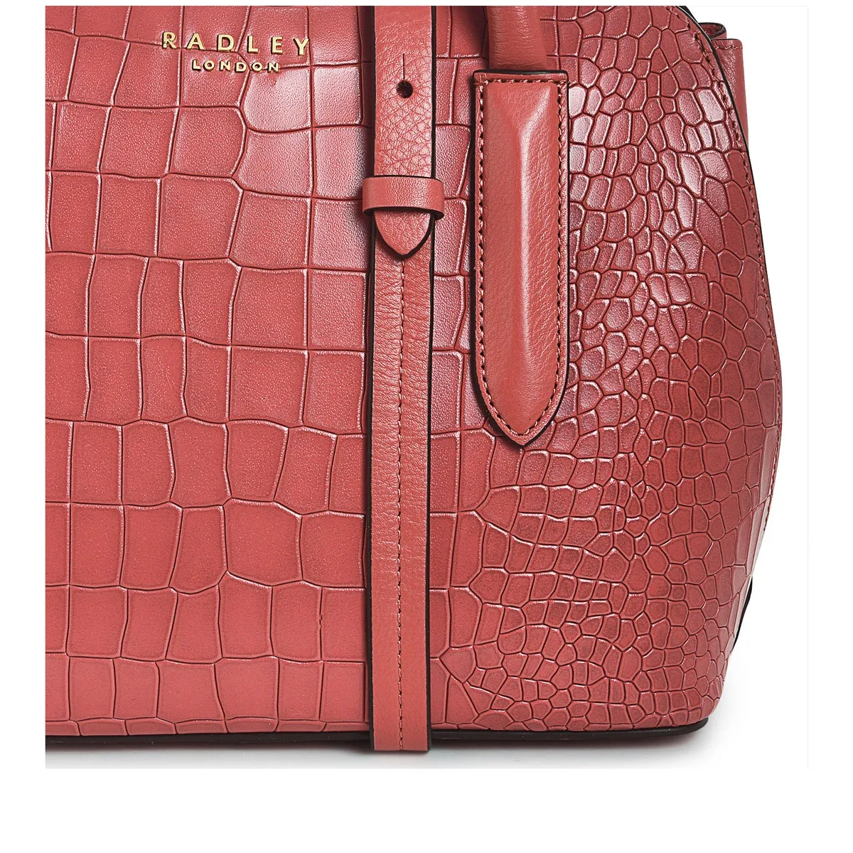 LIVERPOOL STREET 2.0 - FAUX CROC Small Zip-Top Satchel