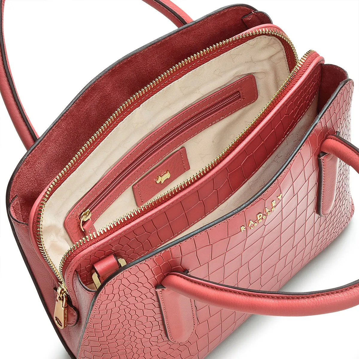 LIVERPOOL STREET 2.0 - FAUX CROC Small Zip-Top Satchel