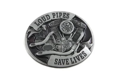 Loud Pipes Save Lives Belt Buckle