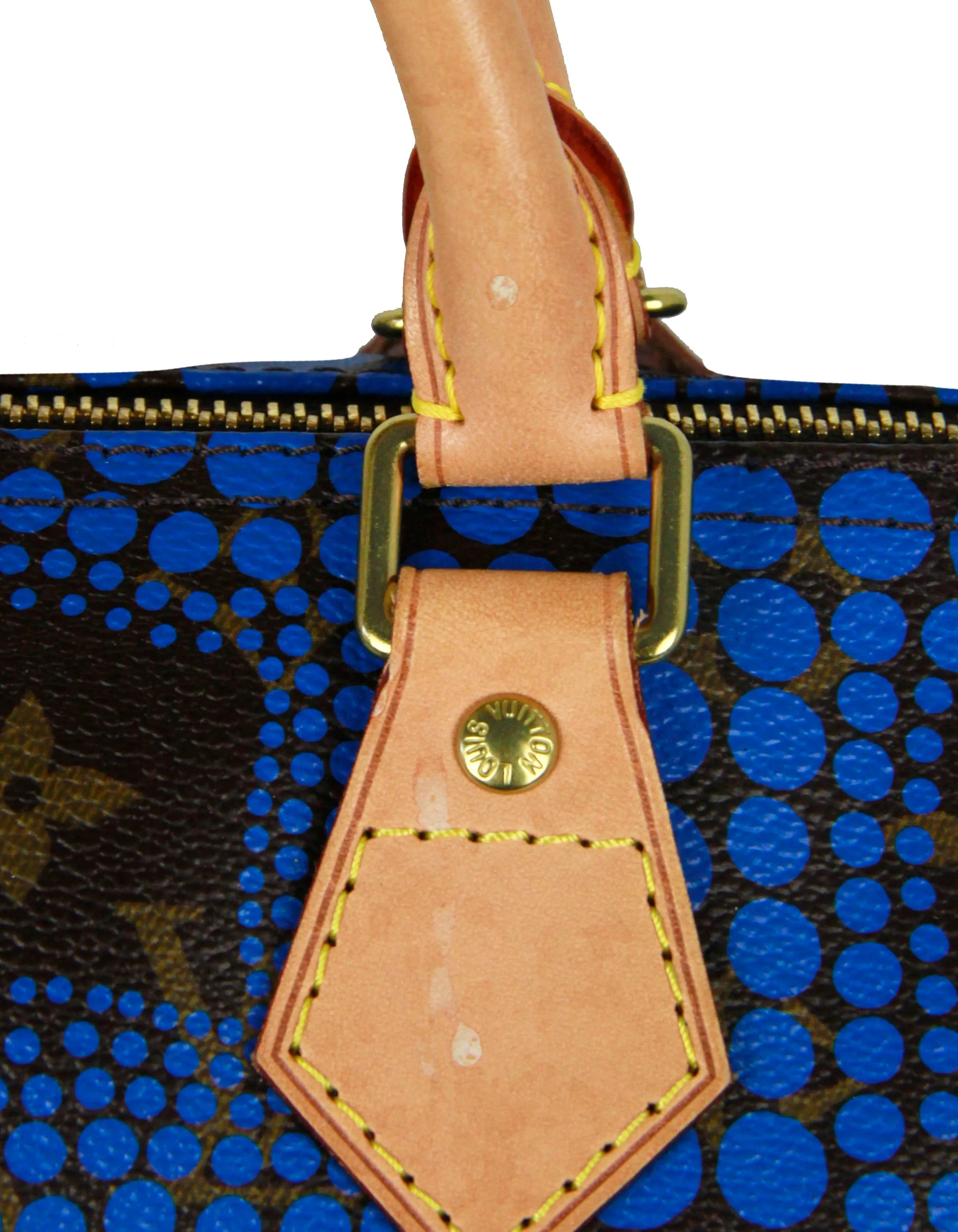 Louis Vuitton Blue Monogram Dots Yayoi Kusama Town Speedy 30