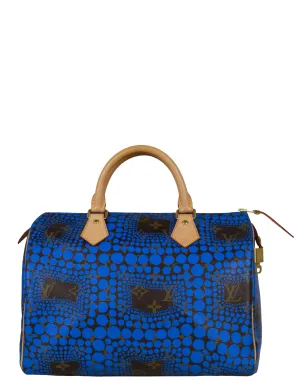 Louis Vuitton Blue Monogram Dots Yayoi Kusama Town Speedy 30