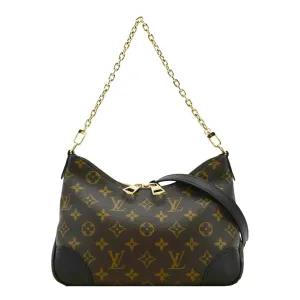 LOUIS VUITTON Boulogne Monogram Canvas Shoulder Bag Black