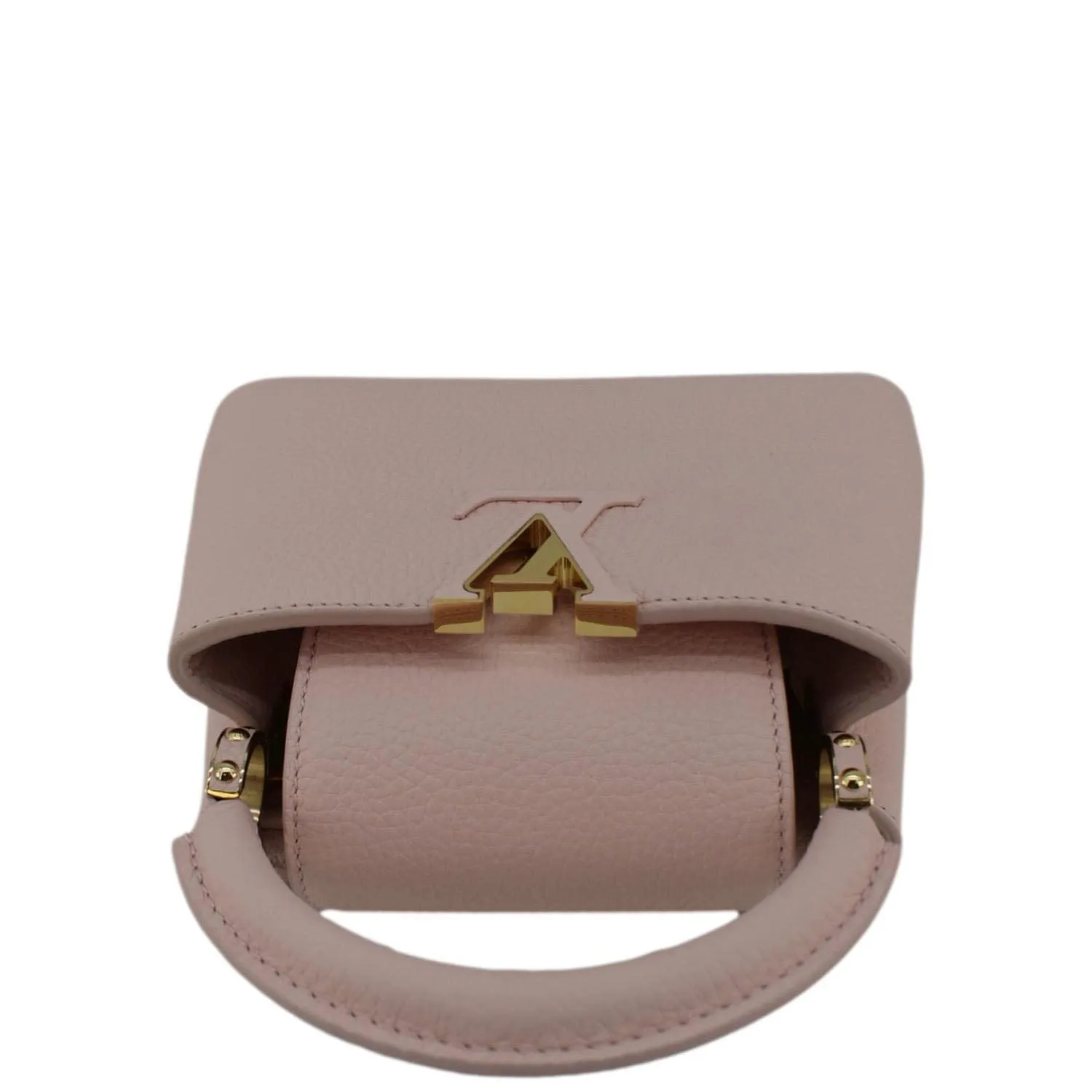 LOUIS VUITTON Capucines Mini Leather Satchel Bag Galet