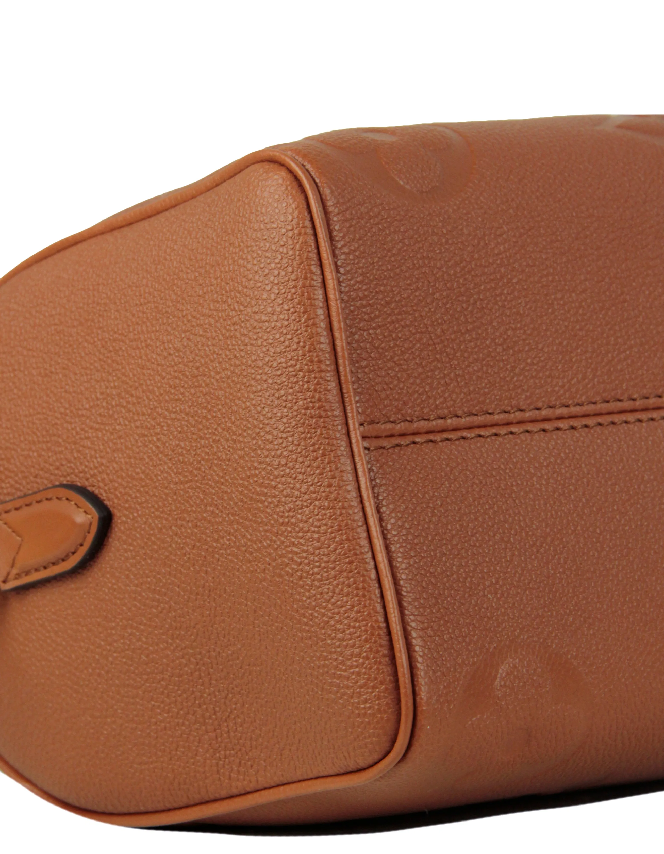 Louis Vuitton Cognac Empreinte Monogram Giant Speedy Bandouliere 25 Bag