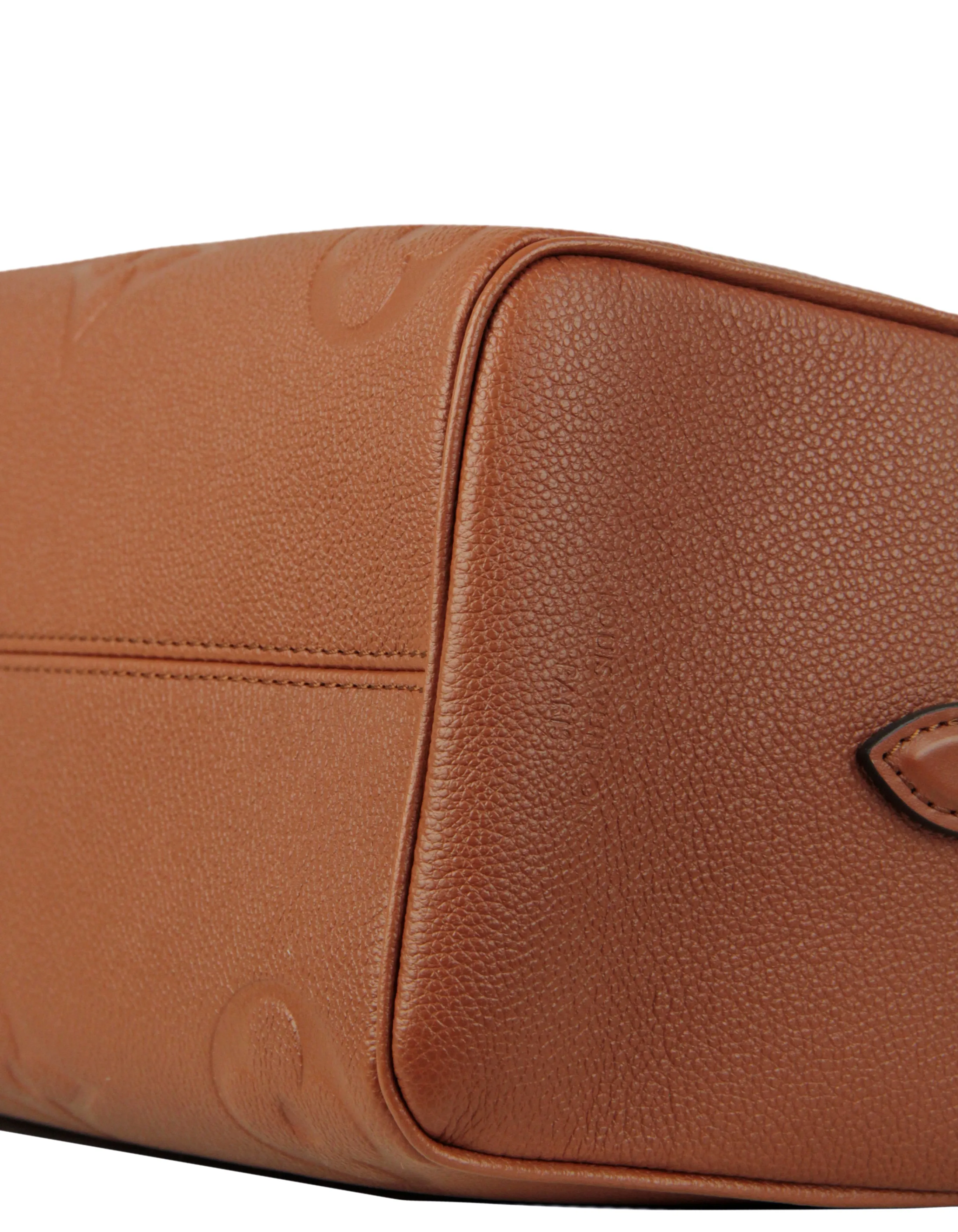Louis Vuitton Cognac Empreinte Monogram Giant Speedy Bandouliere 25 Bag