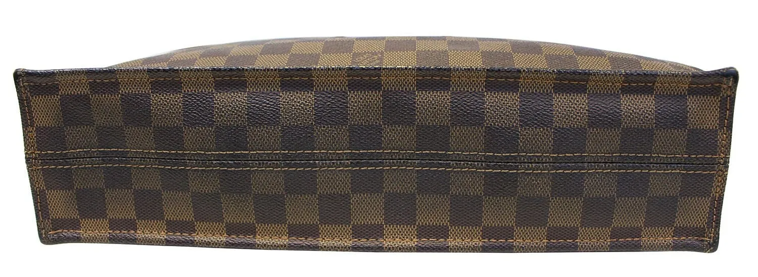 LOUIS VUITTON Damier Ebene Sac Plat Satchel Handbag