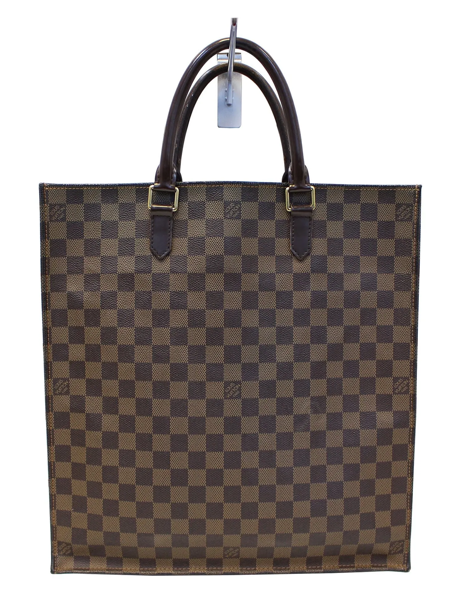 LOUIS VUITTON Damier Ebene Sac Plat Satchel Handbag