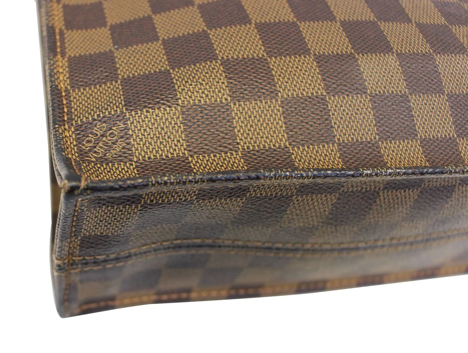 LOUIS VUITTON Damier Ebene Sac Plat Satchel Handbag