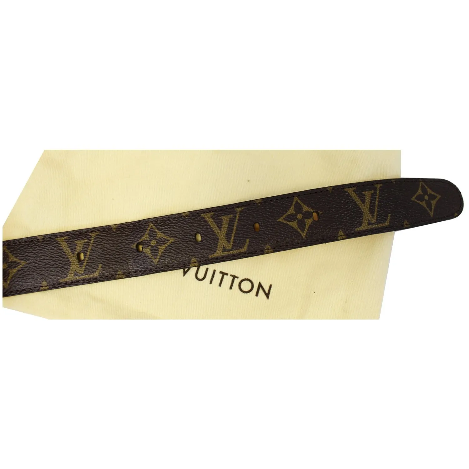 LOUIS VUITTON Ellipse Monogram Canvas Belt Brown Size 100/40