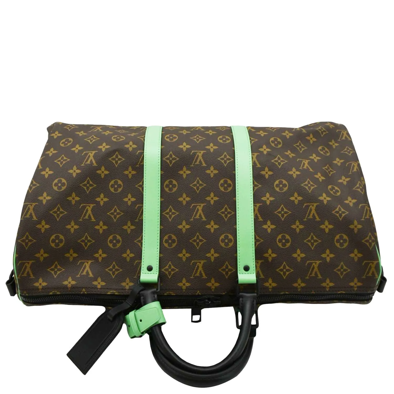 LOUIS VUITTON Keepall 50 Bandouliere Monogram Macassar Travel Bag Green