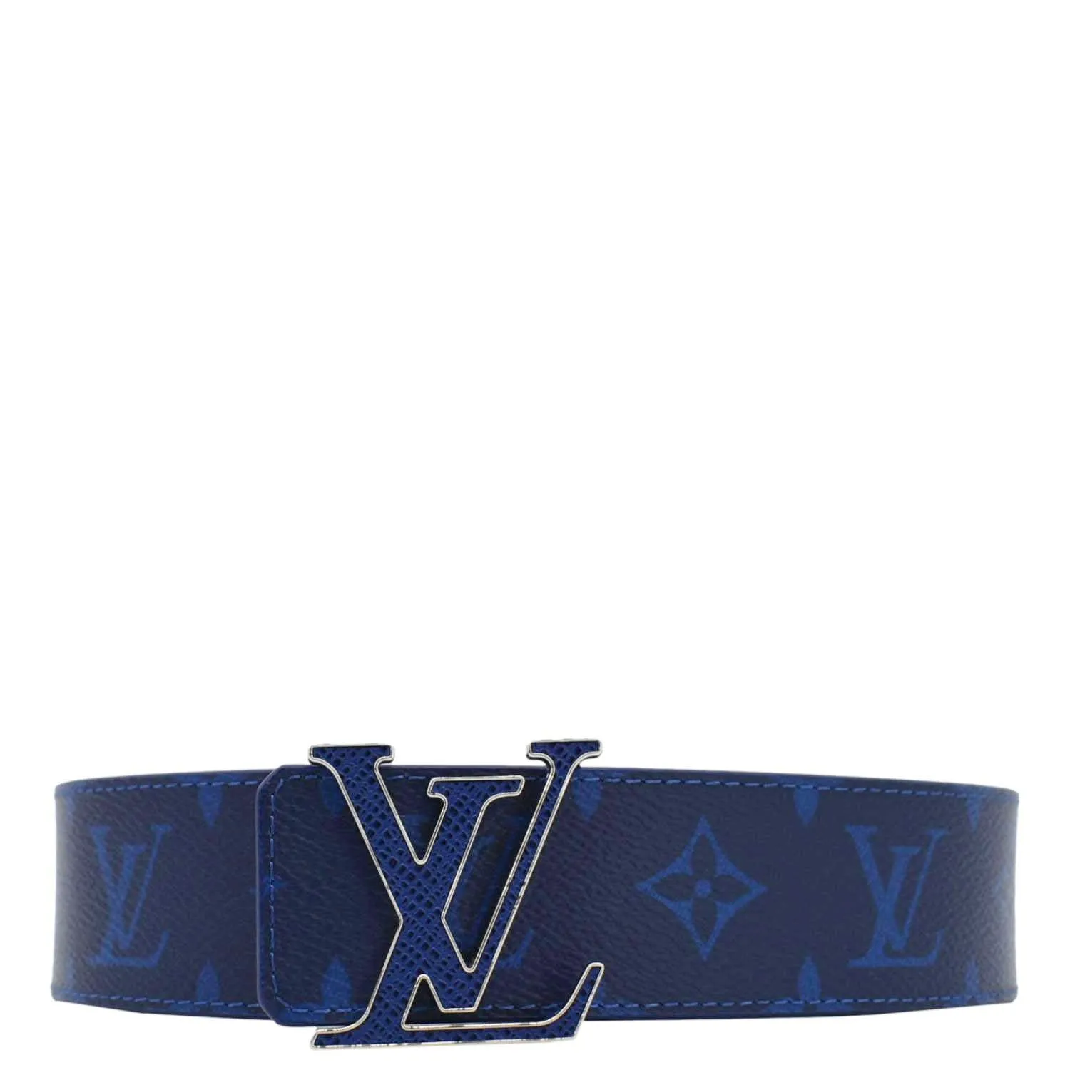LOUIS VUITTON LV Initiales Reversible Monogram Canvas Belt Blue Size 100/40