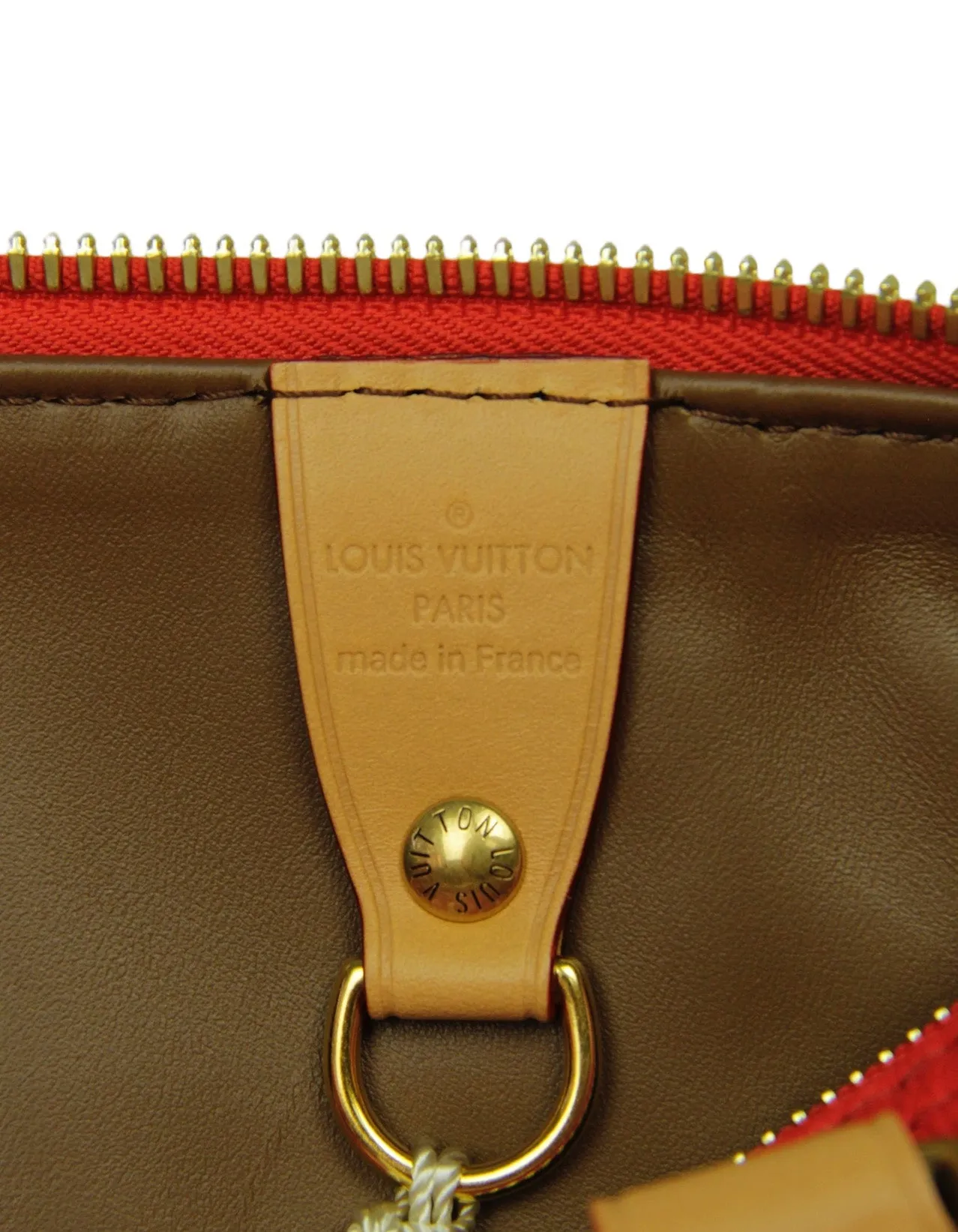 Louis Vuitton Red Soft Calfskin Monogram Speedy P9 Bandouliere 25