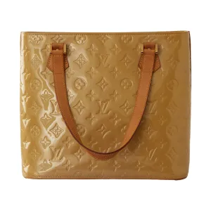 Louis Vuitton Yellow Monogram Vernis Shoulder Tote